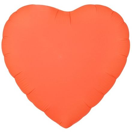 Сердце "Оранжевое НЕОН" 46 см