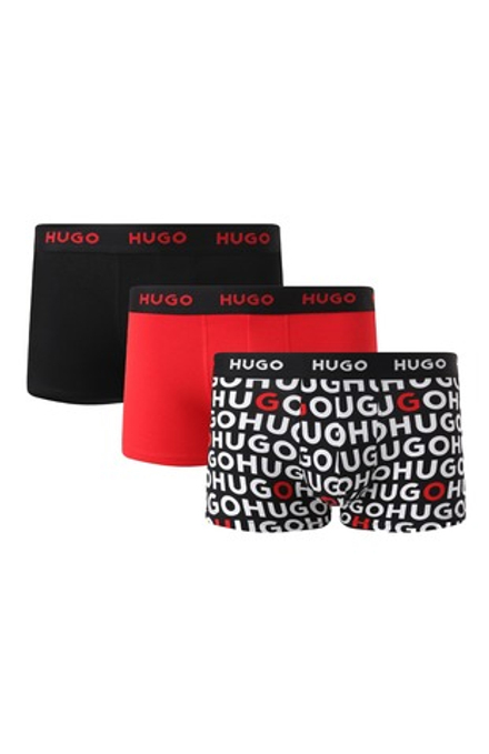 Трусы (набор 3 шт) мужские HUGO TRUNK TRIPLET DESIGN
