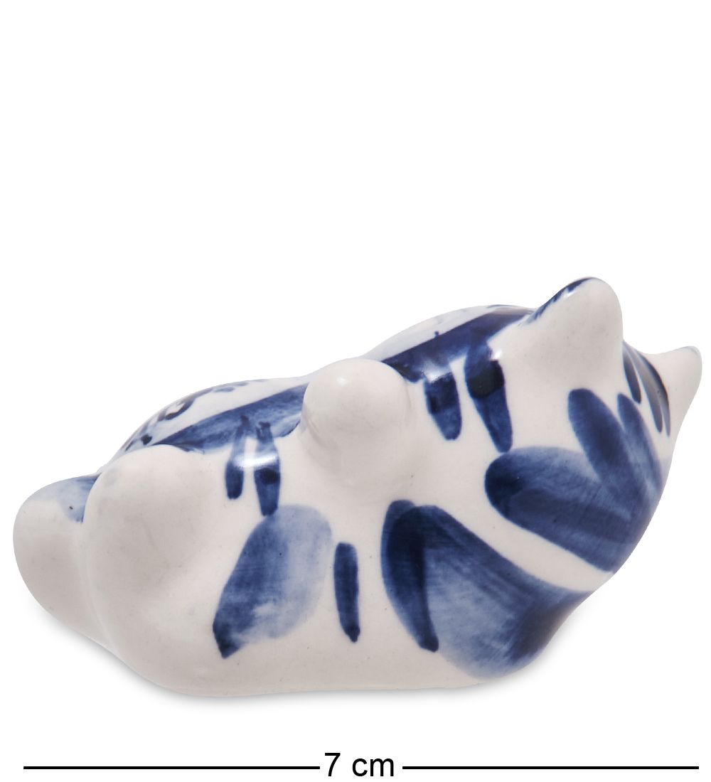 ГЛ- 168 Фигурка «Кот-Дурак» (Гжельский фарфор)