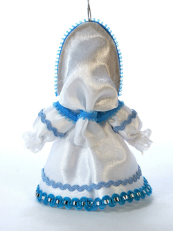 Кукла-подвеска сувенирная в стиле Гжель