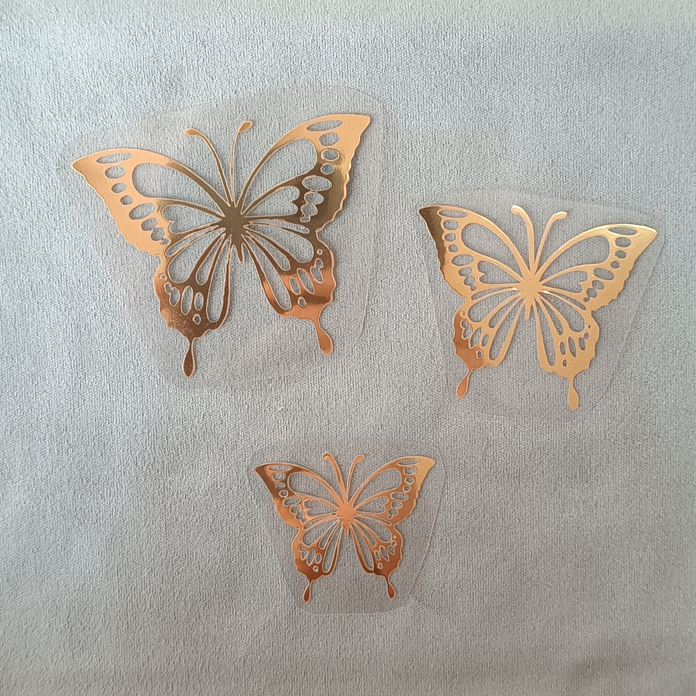 Набор бабочек из термотрансферной пленки 3шт.