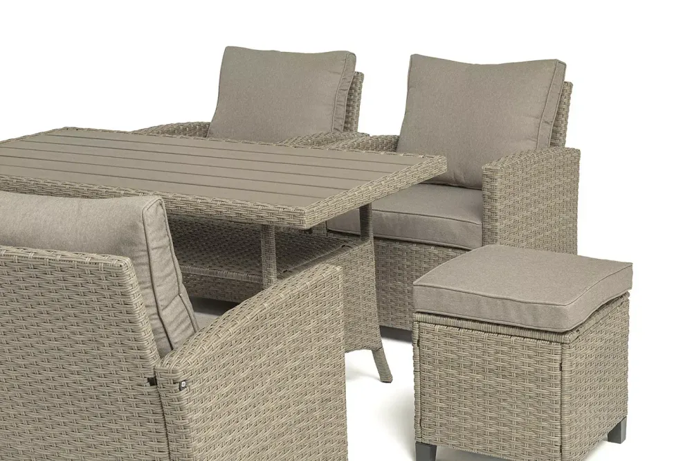 "Мэдисон" обеденная группа из искусственного ротанга, цвет соломенный