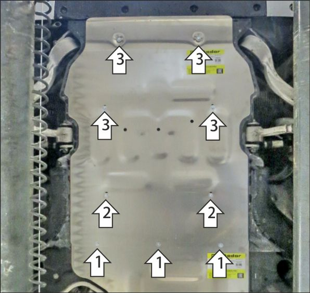 Защита картера двигателя. 4 мм, Алюминий. для Land Rover Range Rover L460 2022-н.в., Motodor.343202