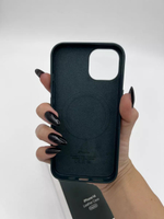 Кожаный чехол Leather Case iPhone 14 | Темно Зеленый