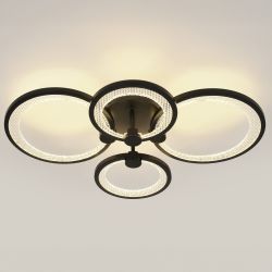 Светильник потолочный светодиодный ЭРА Модерн Odry CLL-1-78W 3K-6,5K RC BK с ДУ черный