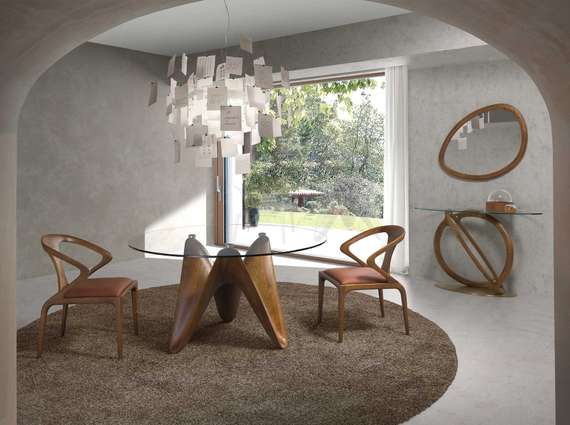 Стол Angel Cerda 1126 Ø140 см из закаленного стекла 