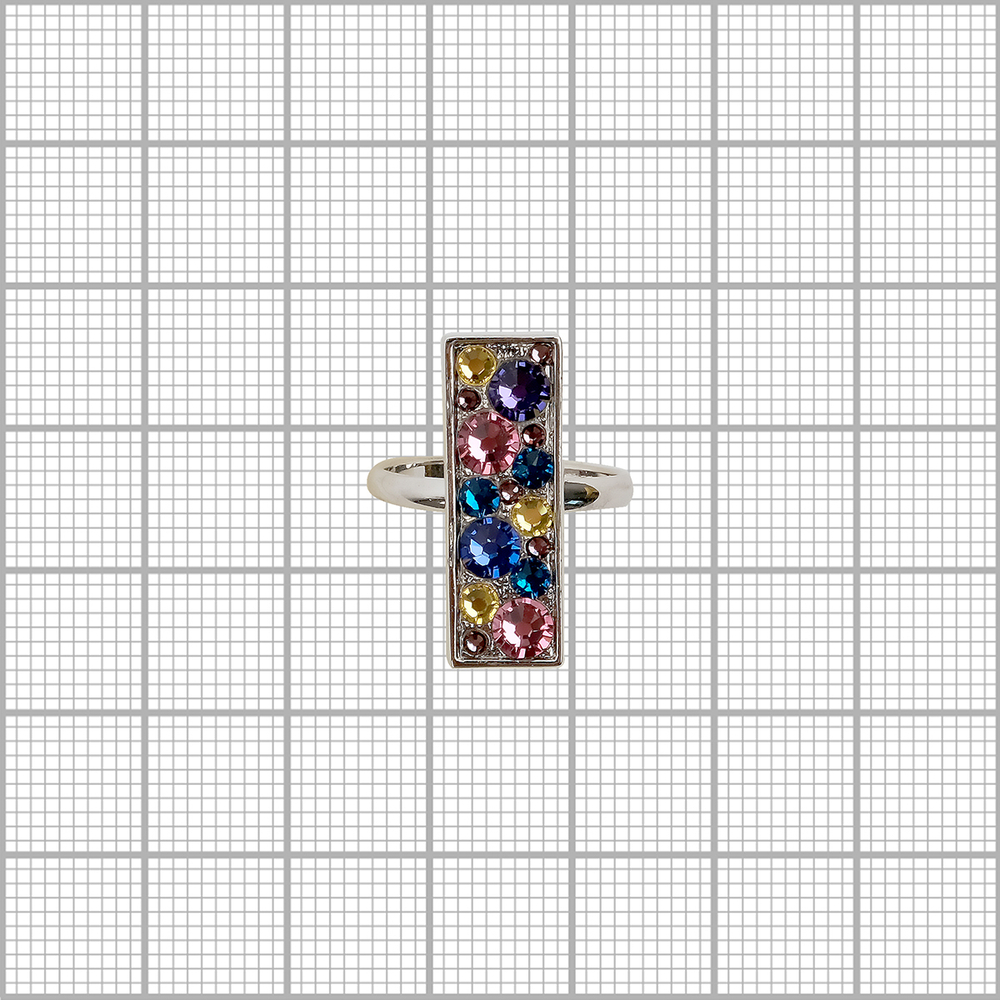 "Финиан" кольцо в родиевом покрытии из коллекции "Kaleidoscope" от Jenavi