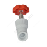 Клапан (вентиль) PP-R запорный белый Дн 32х45гр внутренняя пайка VALFEX 10174032