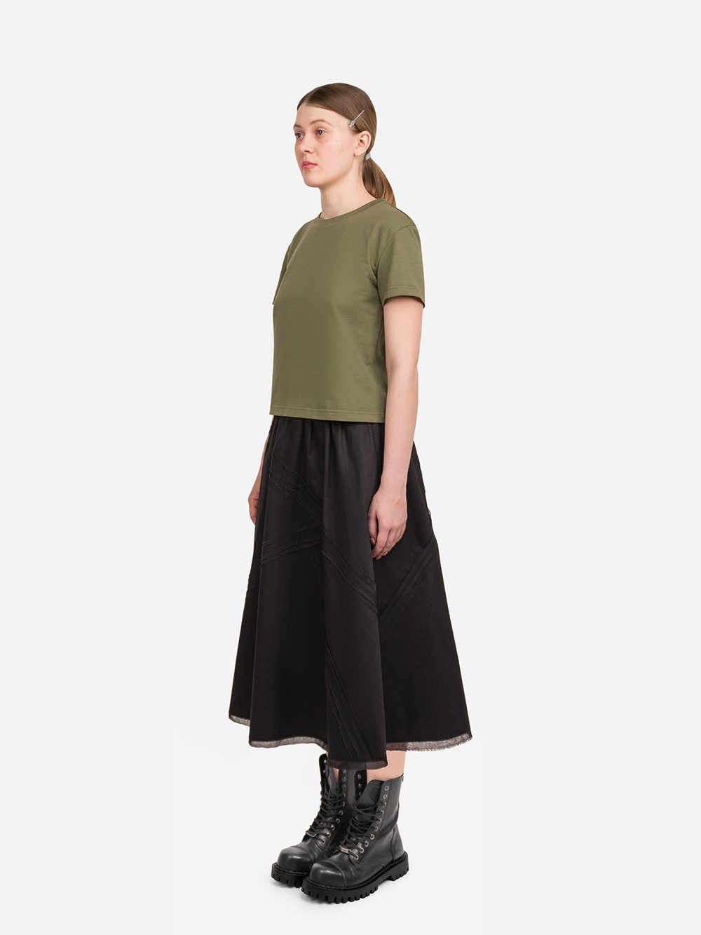 Футболка женская "Мох". Зеленая