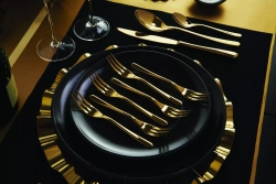 Sambonet - Набор из 6 вилок Taste PVD Gold / артикул   52553GA5  / GTIN 8014808166716