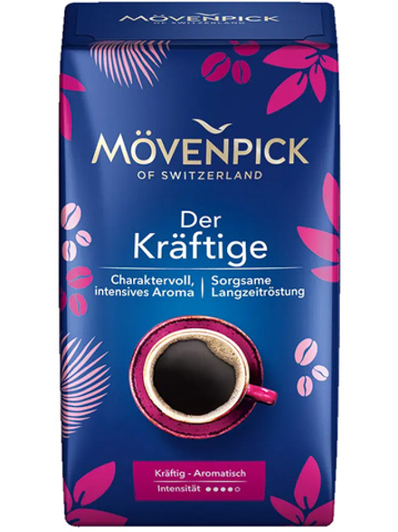 Кофе молотый 500 г Movenpick Der Kräftige, Мовенпик - избранная кофейная композиция из зерен арабики и робусты