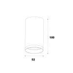 Накладной светильник VAES GUN M GU10 Черный