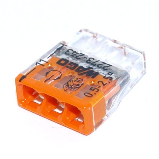 Клемма Wago 2273-243 3-проводная соединительная с пастой