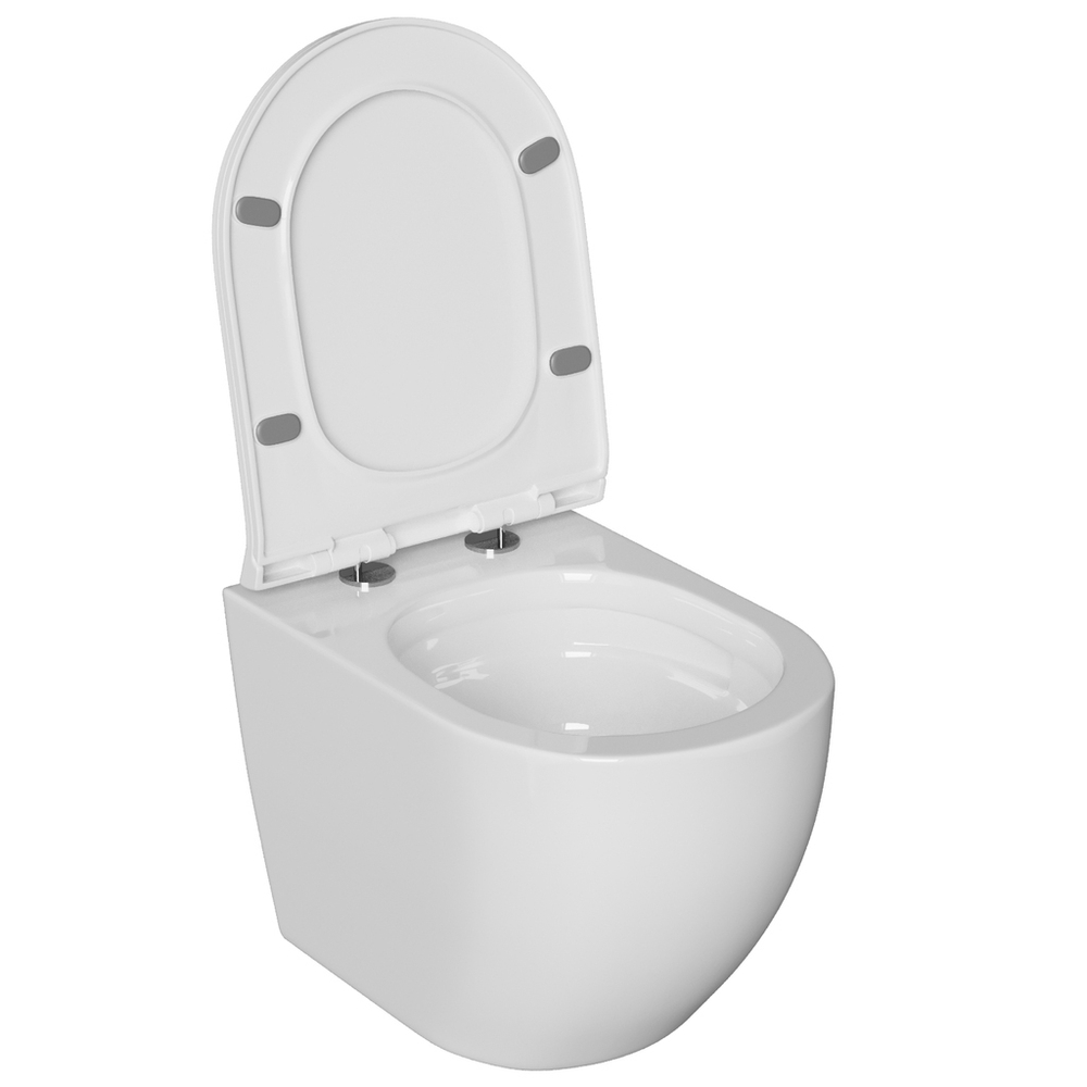 Унитаз подвесной безободковый WAVE TOR Tornado3.0, сид. полипр, м/л, быстр, БЕЛЫЙ глянец (XL)