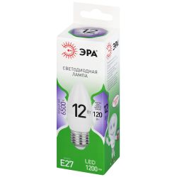 Лампа светодиодная ЭРА GREEN LINE LED B35-12W-865-E27 GL 12Вт свеча холодный свет E27 | Лампы cветодиодные Свеча (B/C)