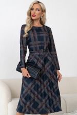 Платье Сильвия (графит/марсала) Р11-1086/19 Nikol