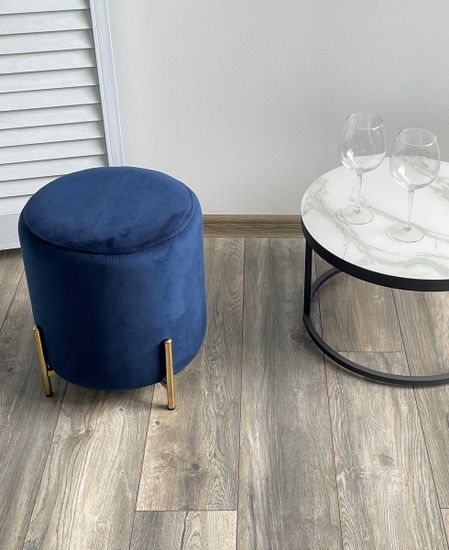 Пуф для гостиной RICE BLUVEL-86 NAVY BLUE / GOLD