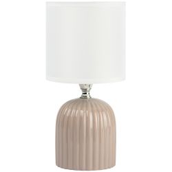 Настольная лампа Rivoli May 7548-503 1 х Е14 40 Вт керамика серая с абажуром | Настольные лампы Rivoli