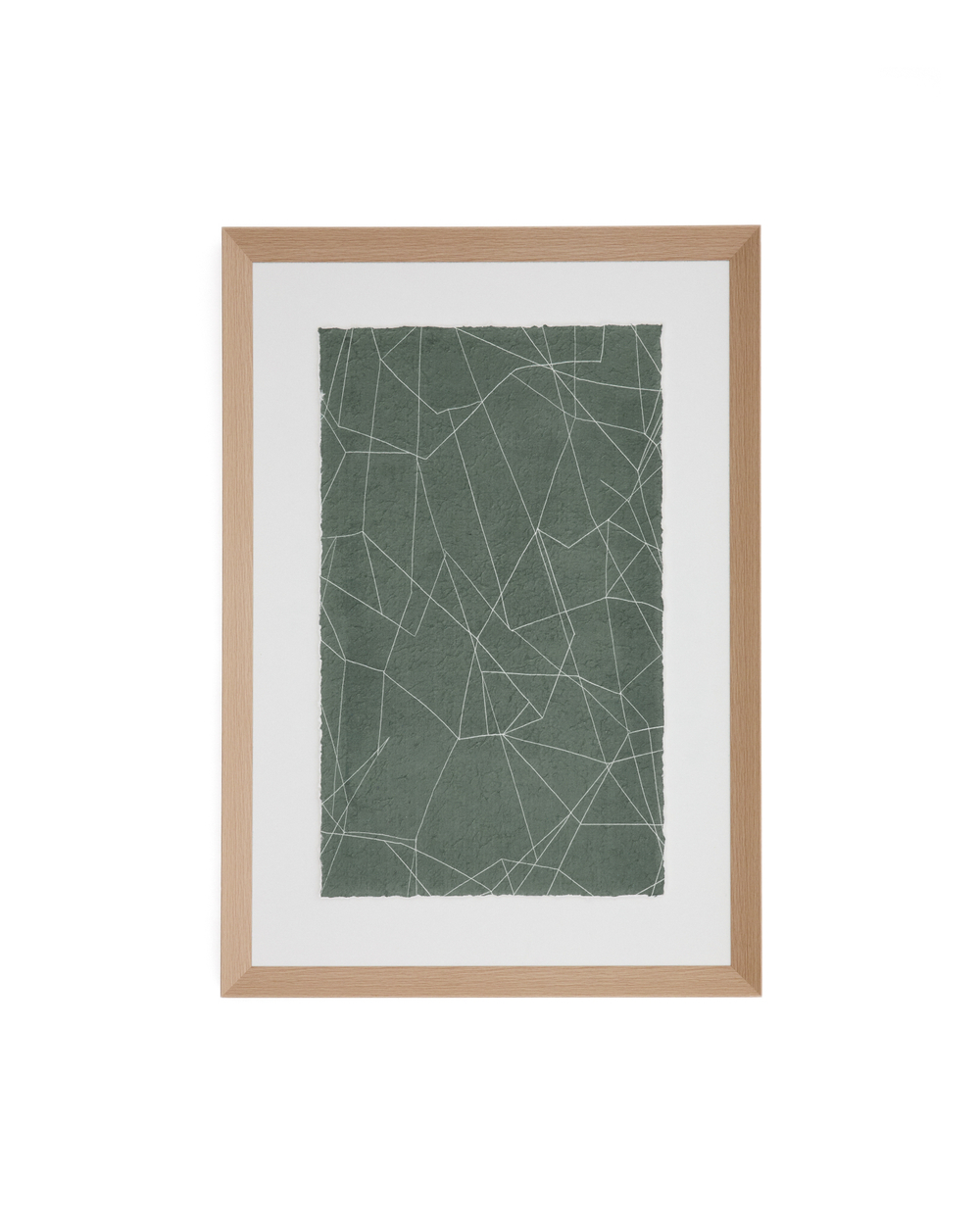 Durkan Абстрактная картина на переработанной бумаге зеленая 100 x 70 см