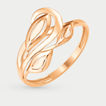 Кольцо женское из розового золота 585 пробы без вставок (арт. К10017313)