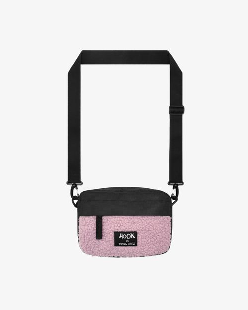 Сумка Hook Мессенджер Бастард Шерпа розовая