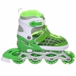 Коньки раздвижные, ледовые с роликовым блоком Ice Line Z3, зеленый-белый (pазмер 29-33)