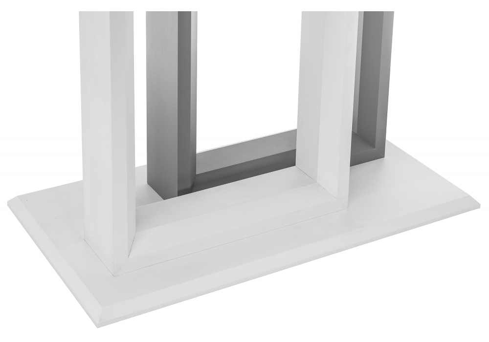 Стол стеклянный Woodville Санса белый, белая шагрень