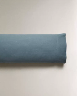 ZARA HOME НАВОЛОЧКА С ПРИНТОМ «РЫБЫ», СИНИЙ