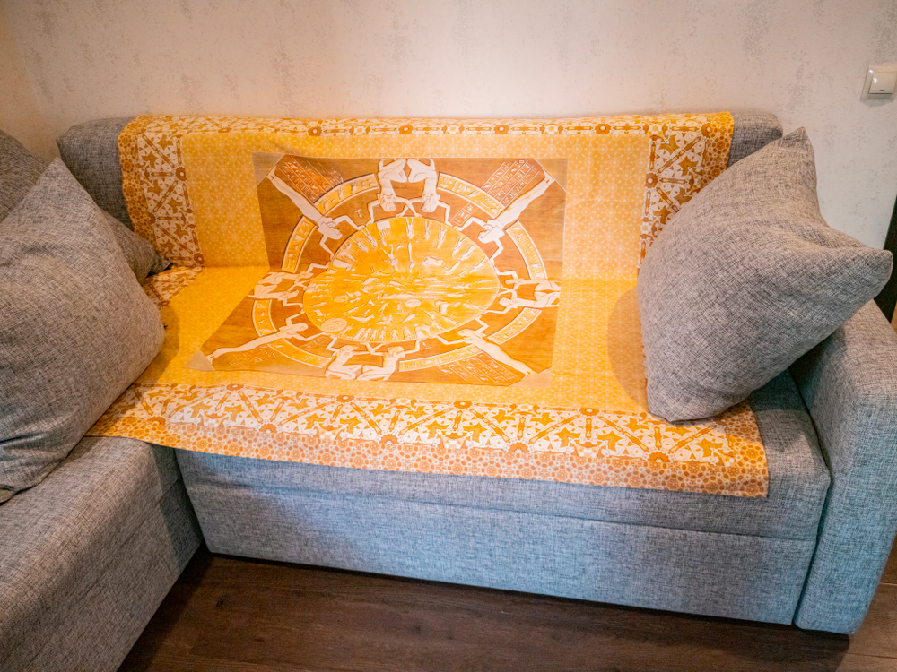 Плед "Дендерский зодиак", по мотивам Дендерского зодиака