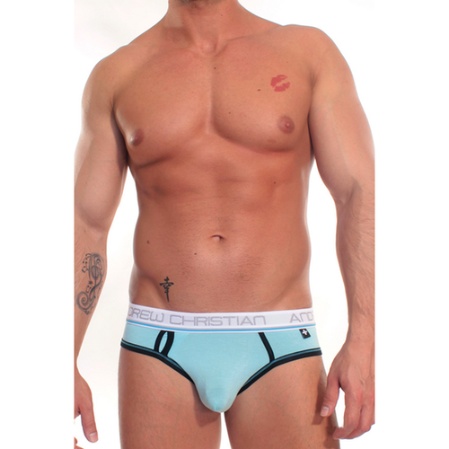 Мужские трусы брифы голубые ANDREW CHRISTIAN AC4112013-36-38
