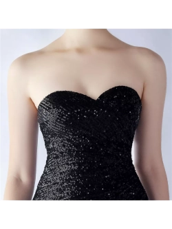 Платье макси блестящее с разрезом