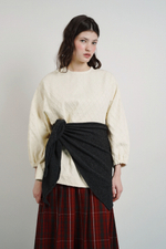 Рубашка с баской и кнопками на спине, "Ромбы"