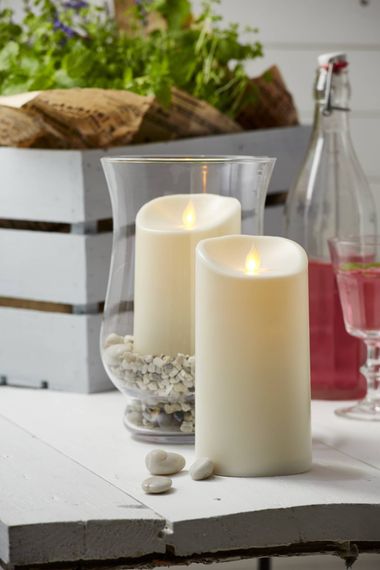 Светодиодная свеча LED TWINKLE 17,5 см с эффектом живого пламени (063-77)