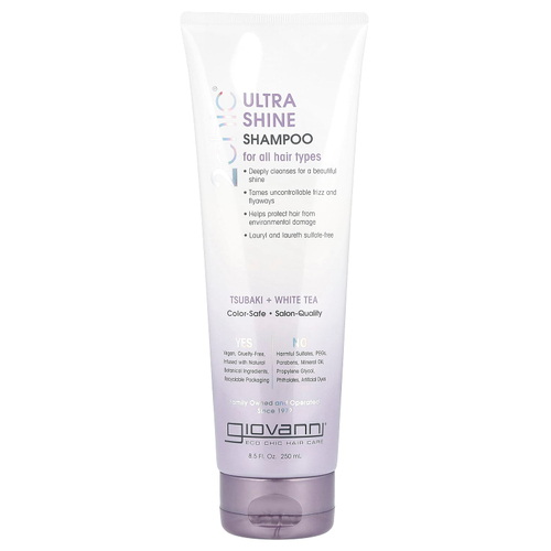Giovanni, Ultra Shine Shampoo, For All Hair Types, Tsubaki + White Tea, 8.5 fl oz (250 ml)