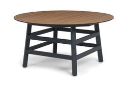 "Рио" стол из HPL круглый Ø160см, H75, цвет столешницы "дуб"