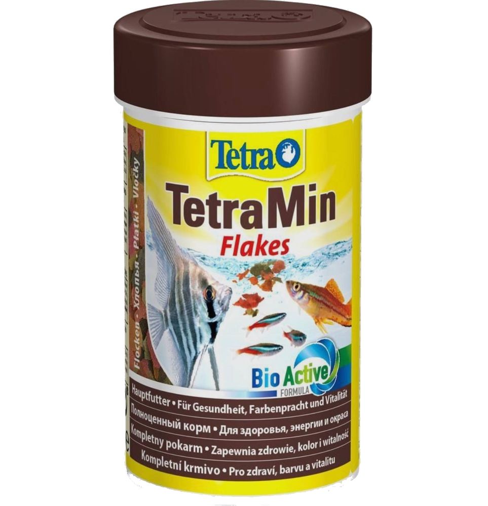 Tetra Min Flakes корм хлопья для всех видов рыб 100 г.