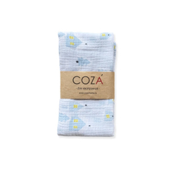 Полотенце COZA, "Домики", муслин, 100% хлопок, размер 45х65 см