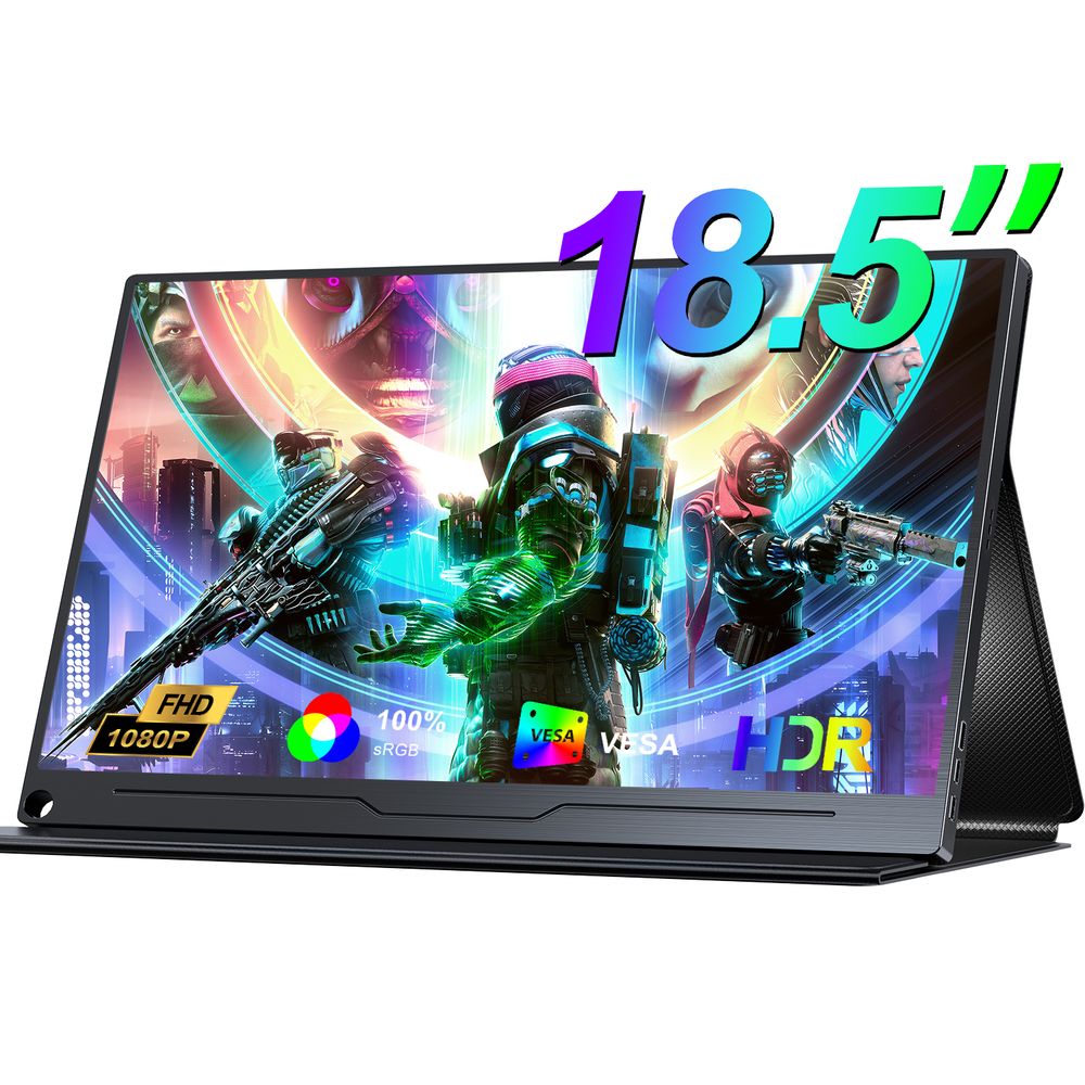 18.5" Портативный монитор с магнитным чехлом Uplays E03 FHD IPS 1920x1080, 120 Гц