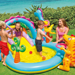 Игровой центр с бассейном Динозаврик и горкой 333 х 229 х 112 см.