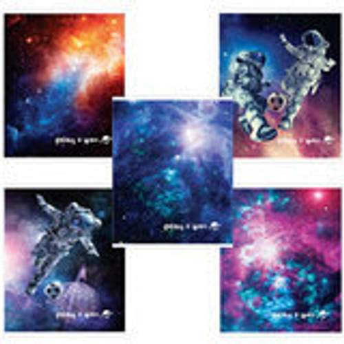 Тетрадь А5 96л. BRAUBERG скоба, клетка, обложка картон, КОСМОС, 403059