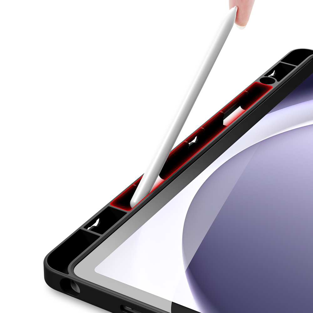 Чехол книжка черного цвета для планшета Samsung Galaxy Tab A9 Plus и Tab 11 Plus, серия Magi Series от Dux Ducis