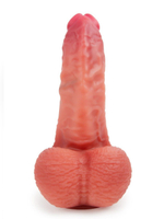 Телесный вибратор-реалистик с пультом ДУ - 24 см. (Цвет: телесный)