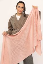 Вязаный палантин (пудра) ВП04-1М LT Collection