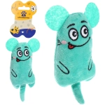 Игрушка для кошек мягкая «Мышка», цвет голубой, 14*5см/14гр (лейбл)