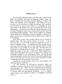 Egyptian colloquial Arabic. A conversation grammar and reader | W H. T. 1873-1928 Gairdner