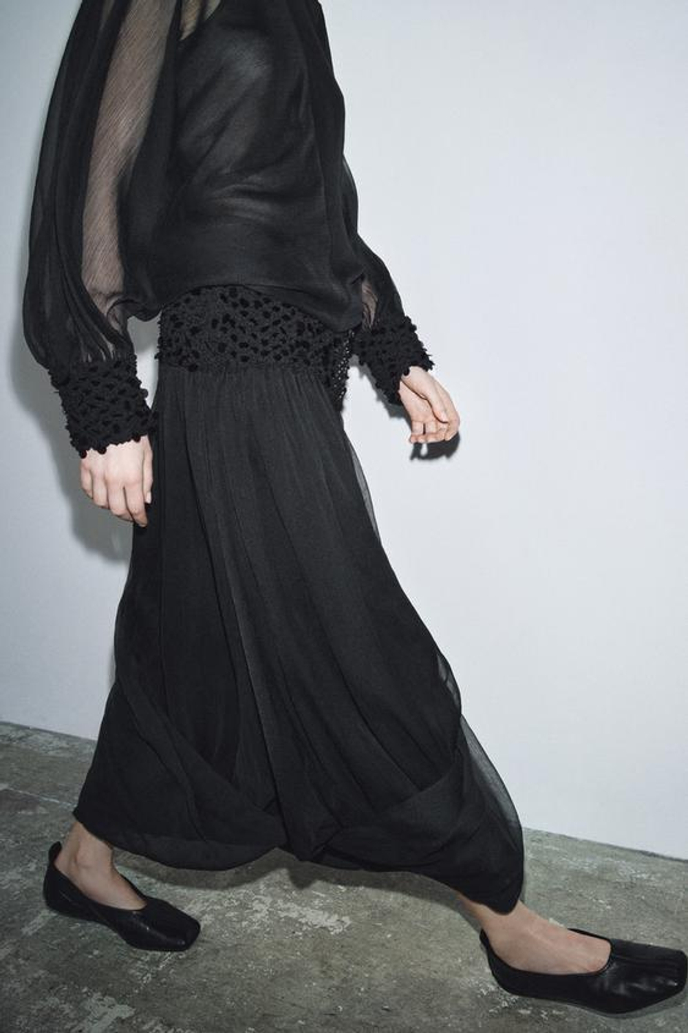 ZARA ЮБКА С ПАЙЕТКАМИ — ZW COLLECTION, ЧЕРНЫЙ