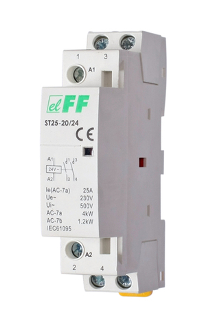 Контактор модульный ST-25-20/24 25А 2NO 24В АС F&F