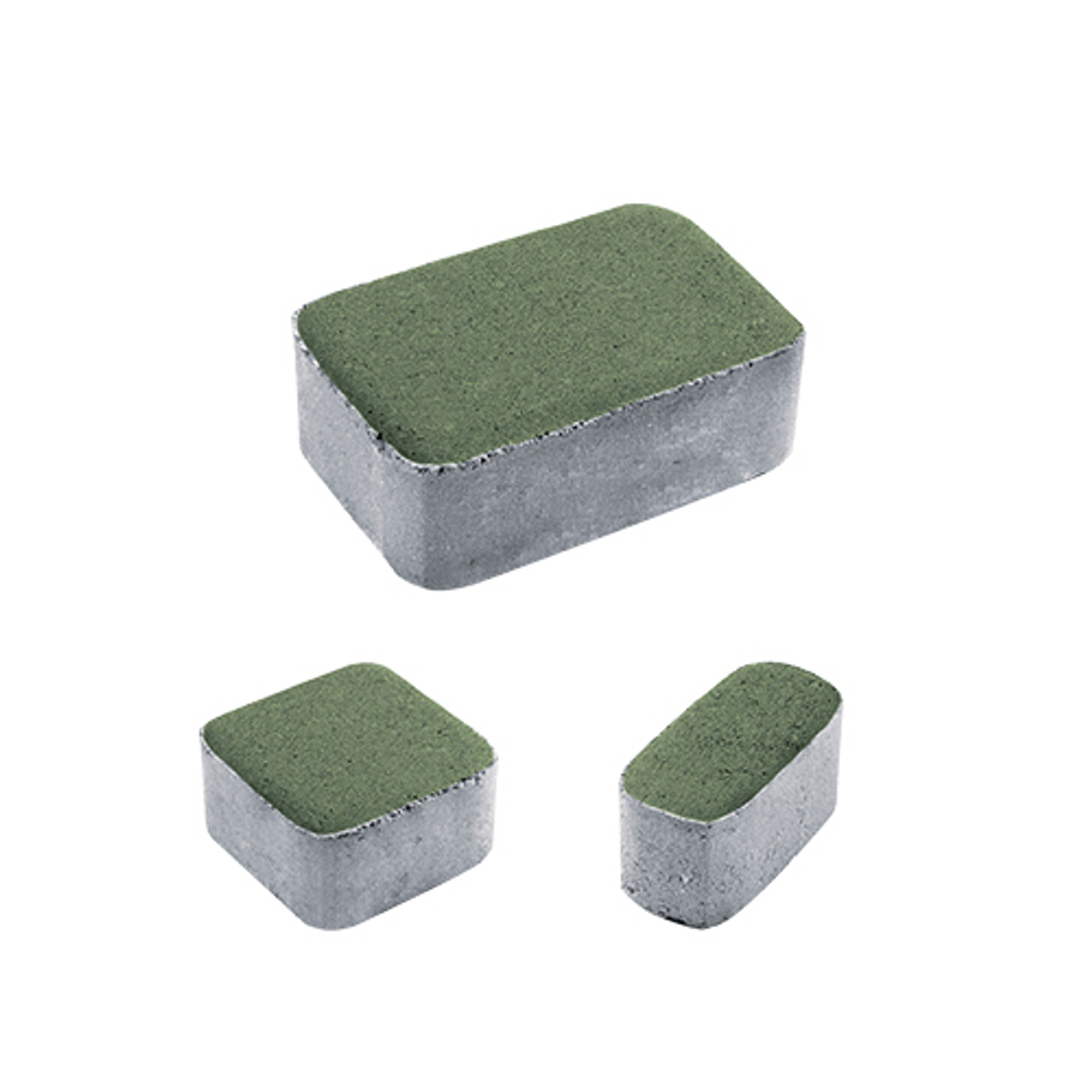 Тротуарная плитка КЛАССИКО - Стандарт Зеленый, комплект из 3 видов плит