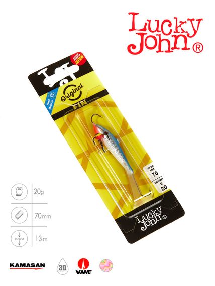 Балансир Lucky John FIN 5 с тр. 70мм/15H блистер