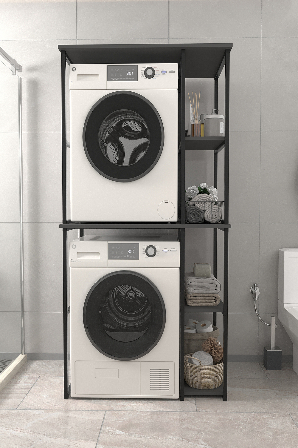 Стеллаж для ванной комнаты MISRA - антрацит